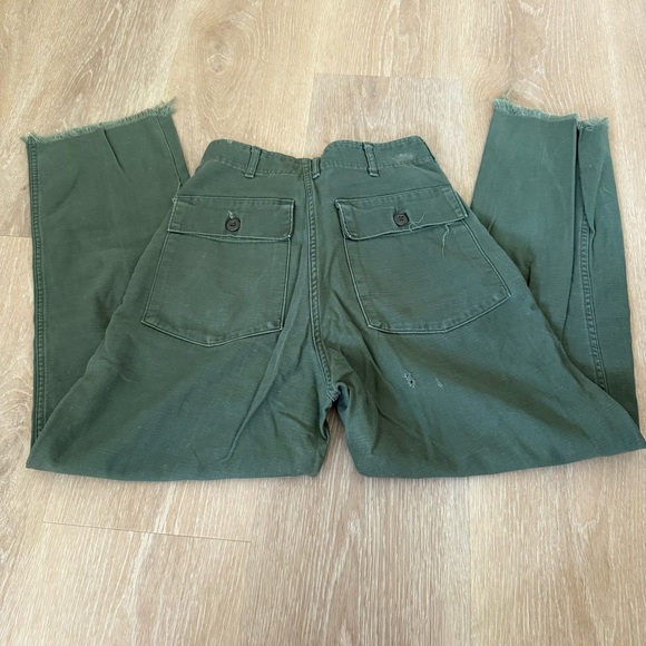 26” waist distressed green pants high rise unique - Picture 9 of 16